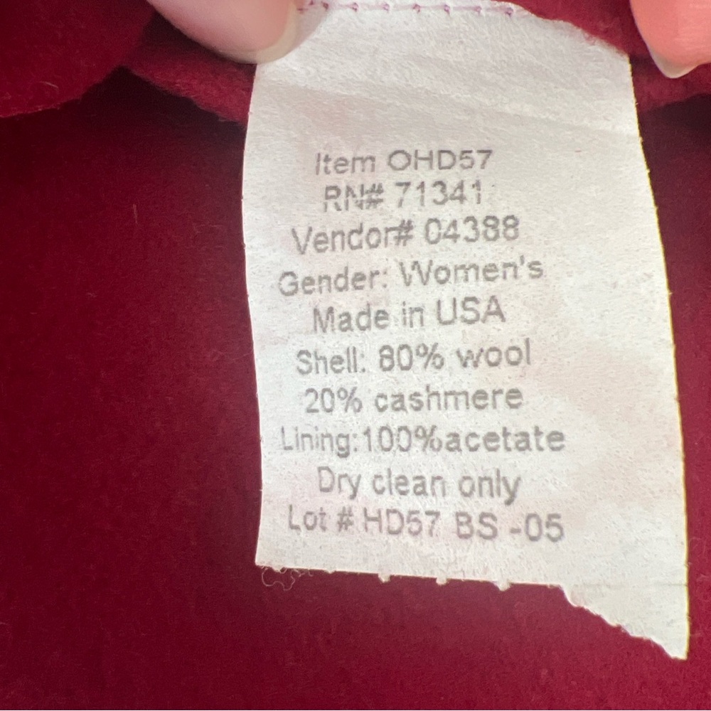 L.L. Bean Wool/Cashmere Blazer - Deep Red - Size 6 - EUC - Classic/Preppy - Picture 6 of 6